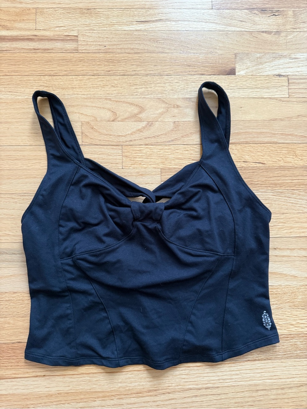 Free People FP Movement black twist crop tank top - size medium/large